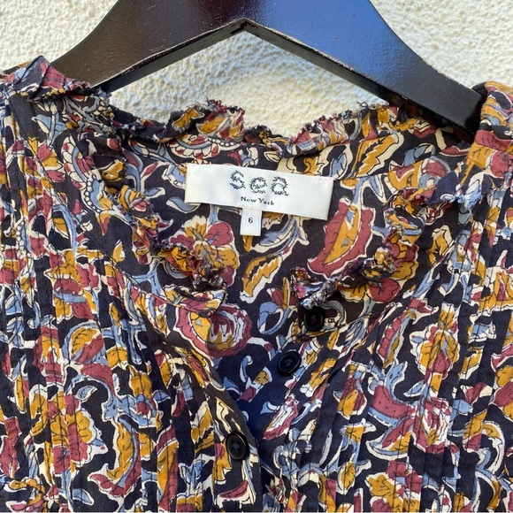 Sea New York Multicolor Floral Short Sleeve Top - Picture 2 of 9